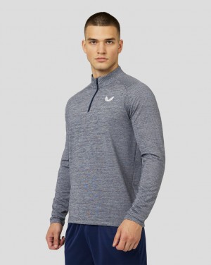 Castore Adapt Long Sleeve Standard Quarter Zip Top σκουρο μπλε | 725ALJPSC