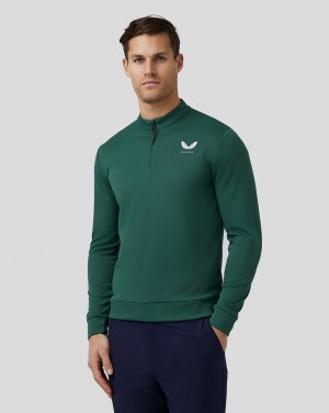 Castore Golf Club Classic Quarter Zip Top πρασινο | 732EZTRDP