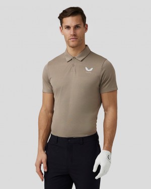 Castore Golf Engineered Knit Polo Clay | 025MZOYER