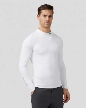 Castore Golf Long Sleeve Mock Neck Base Layer ασπρα | 384LEMKSF