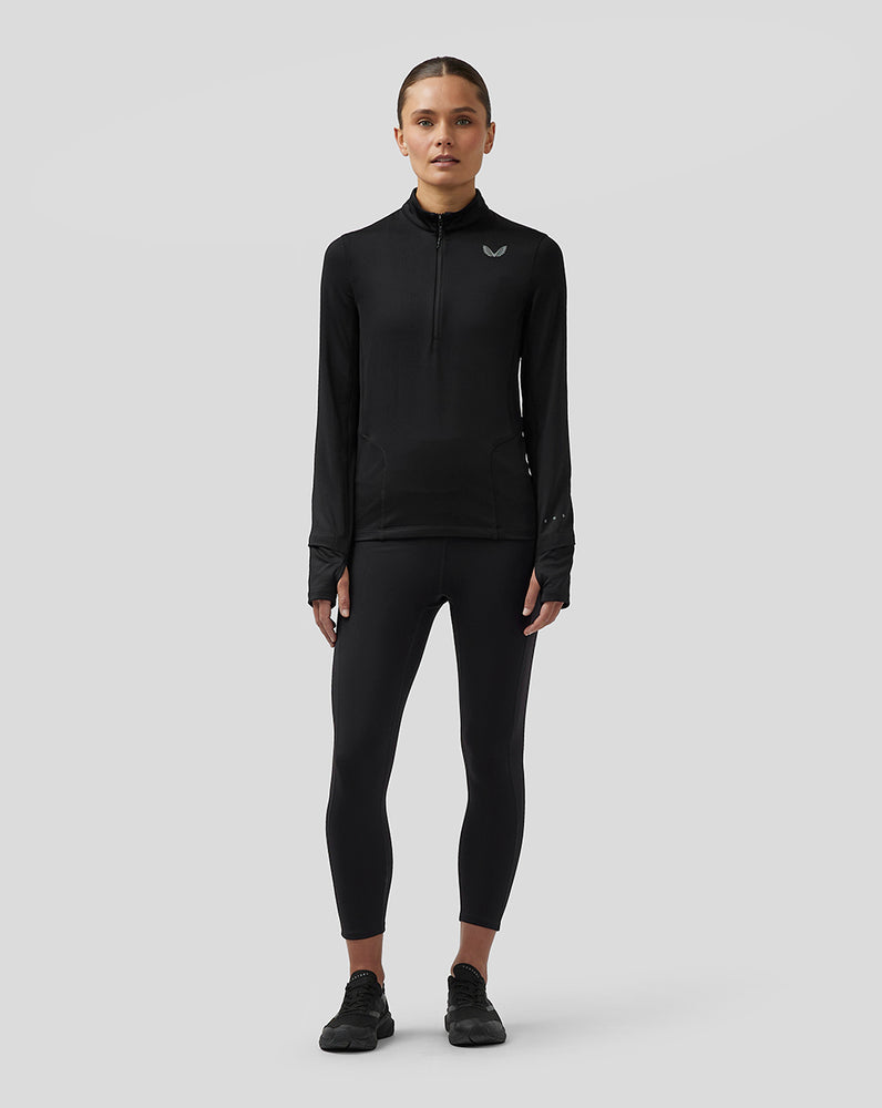 Castore Active Long Sleeve Half Zip Midlayer Top μαυρα | 831FYQWDL