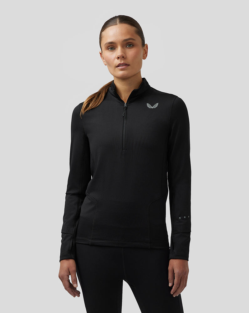 Castore Active Long Sleeve Half Zip Midlayer Top μαυρα | 831FYQWDL