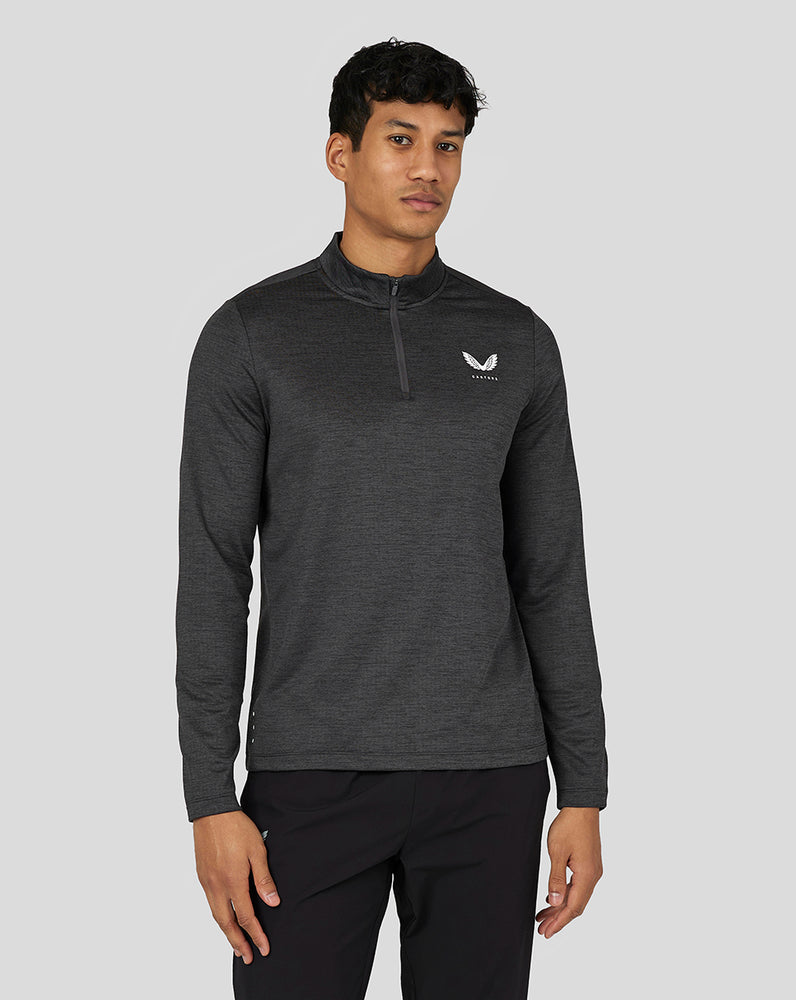 Castore Active Long Sleeve Marl Quarter Zip Gunmetal | 183SPTUWL