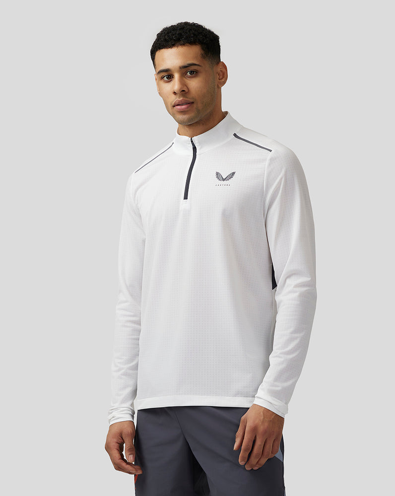 Castore Apex Aeromesh Quarter Zip ασπρα | 376RNLFKB