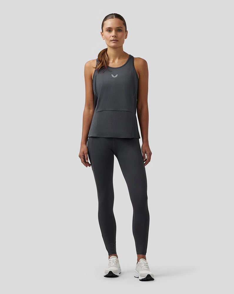 Castore Apex Lightweight Panelled Tank Top Gunmetal | 130BPIJKO