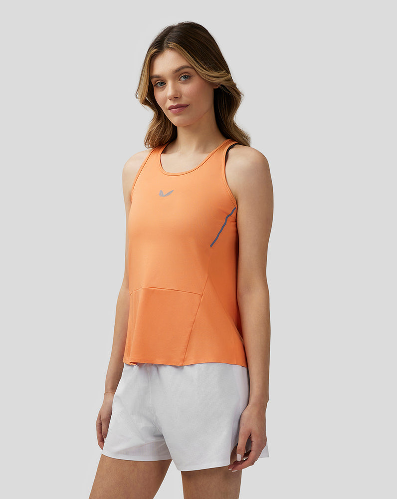 Castore Apex Lightweight Panelled Tank Top πορτοκαλι | 054OEKJGZ