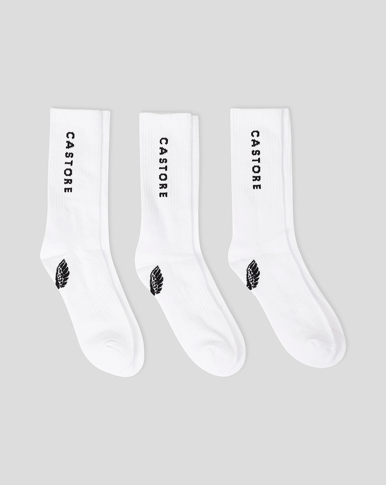 Castore Cushioned Crew Socks 3 Pack ασπρα | 481NVAMOT