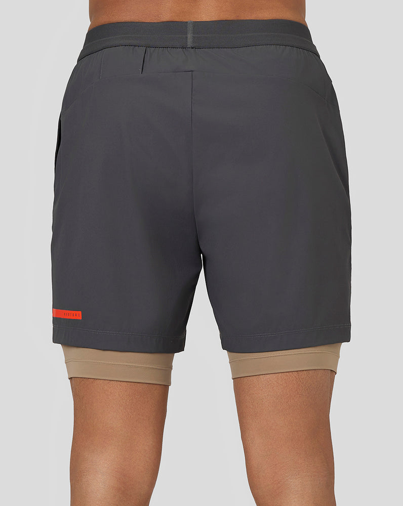 Castore Flow 2-in-1 Shorts Gunmetal | 672UXFZYN