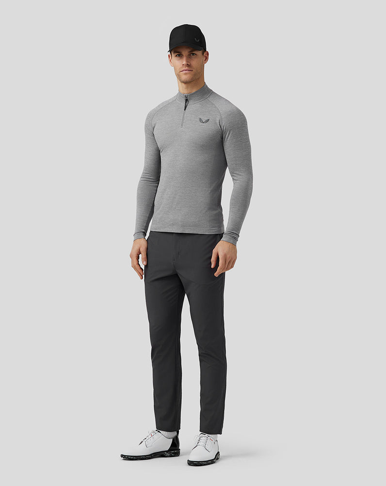 Castore Golf Body Mapped Seamless Quarter Zip Top Steel | 271CONRHB