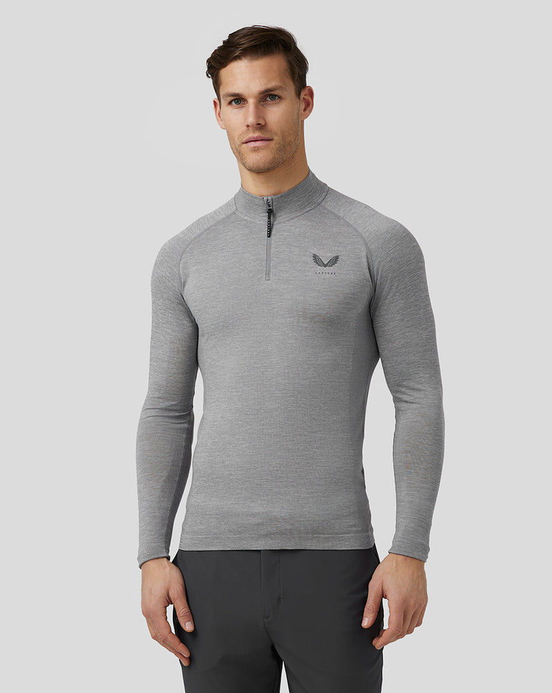 Castore Golf Body Mapped Seamless Quarter Zip Top Steel | 271CONRHB