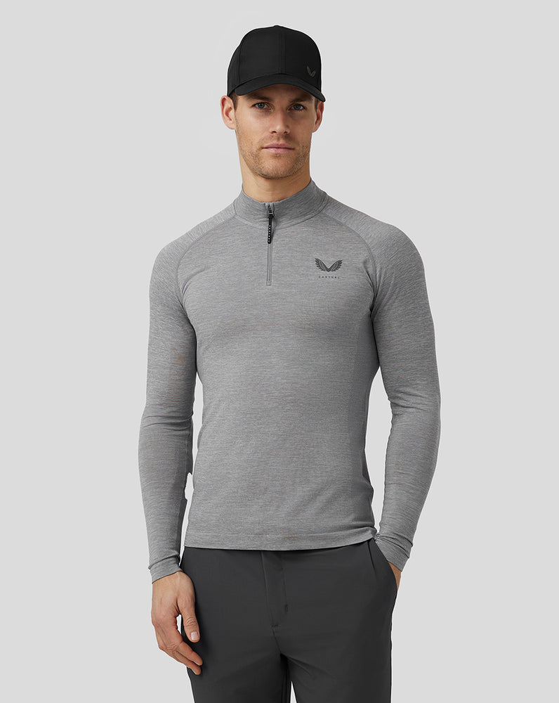 Castore Golf Body Mapped Seamless Quarter Zip Top Steel | 271CONRHB