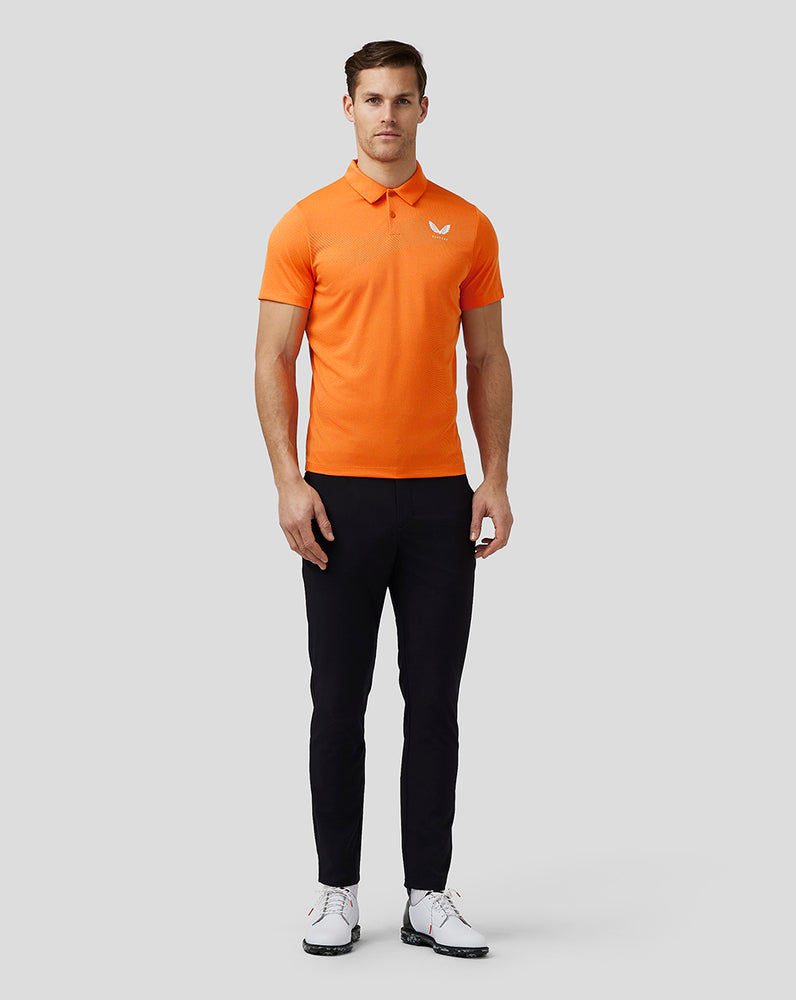 Castore Golf Engineered Knit Polo βαθυ πορτοκαλι | 724TOWEHU