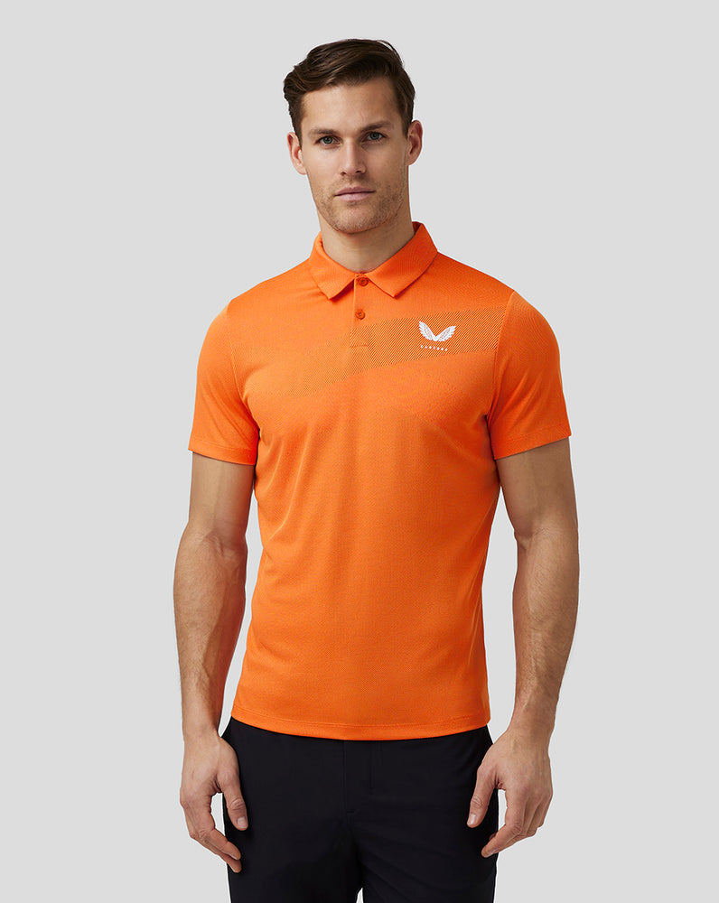 Castore Golf Engineered Knit Polo βαθυ πορτοκαλι | 724TOWEHU