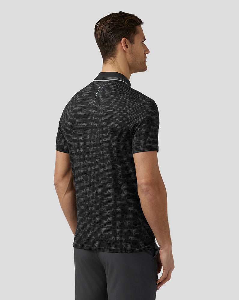 Castore Golf Printed Tech Polo μαυρα | 592RIEMCS