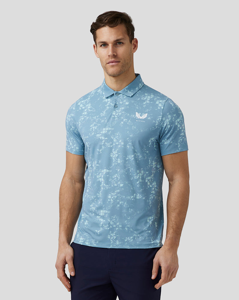 Castore Golf Short Sleeve Printed Polo μπλε | 345CAZSPJ