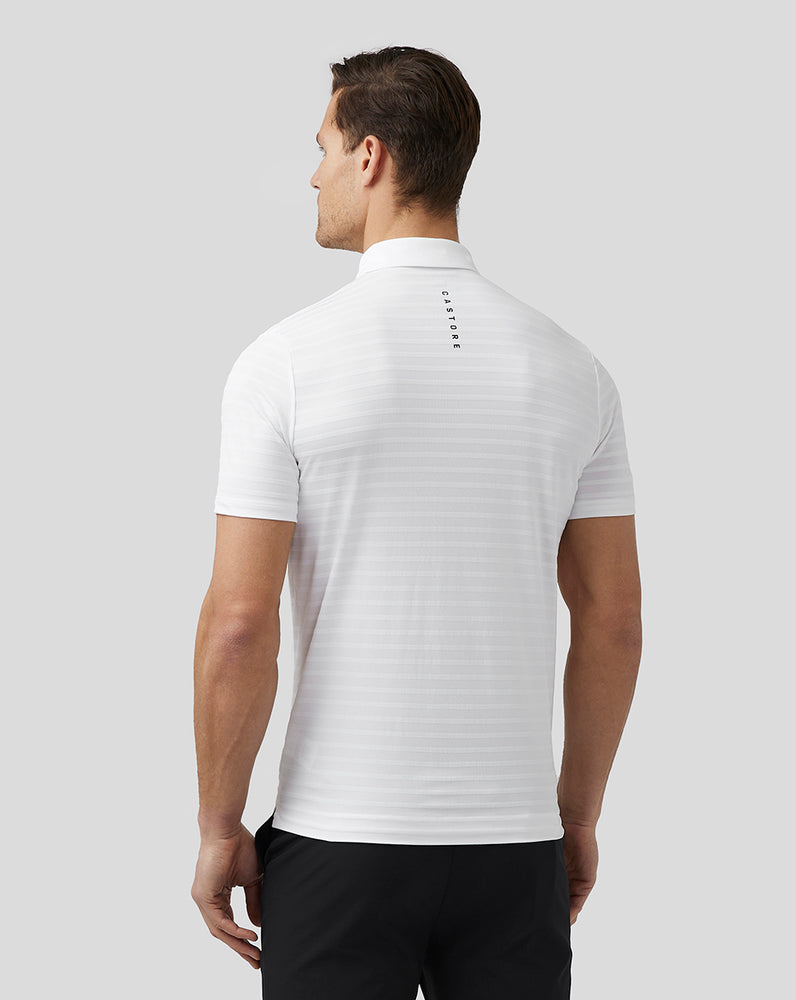 Castore Golf Textured Pique Stripe Polo ασπρα | 805EHRGIK