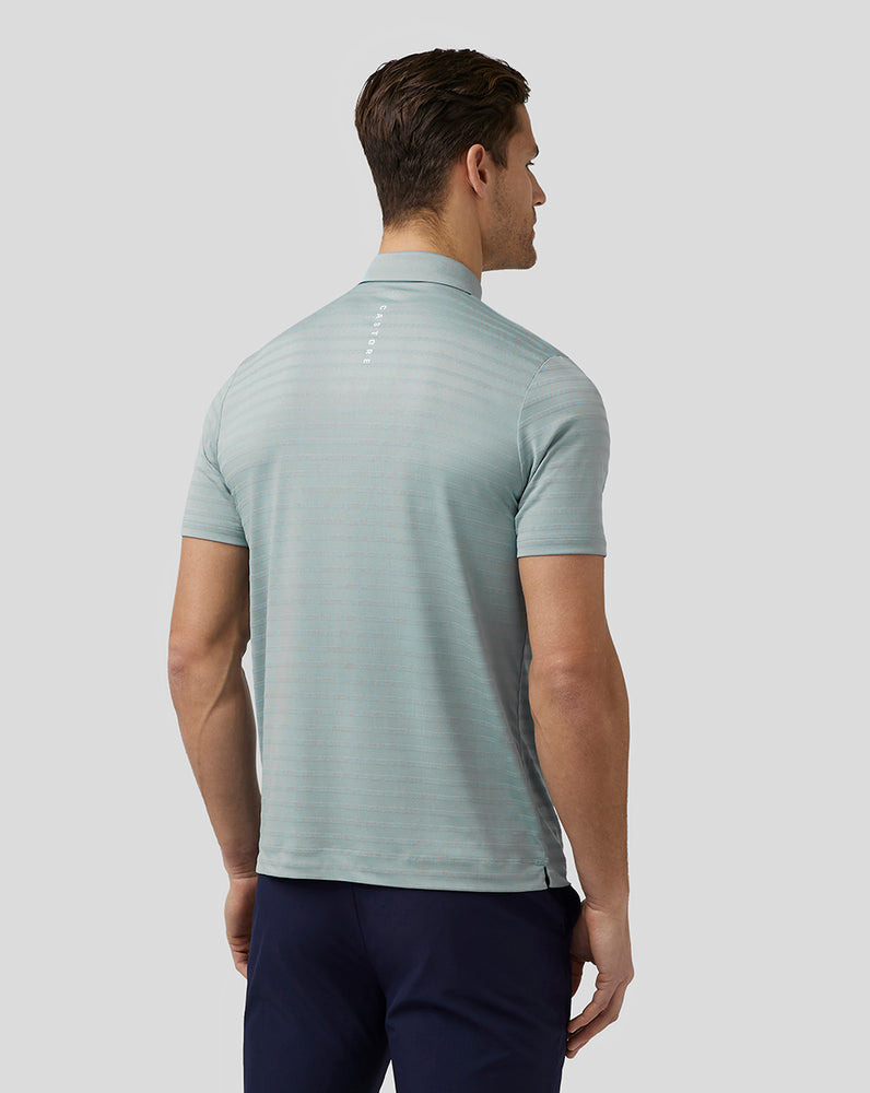 Castore Golf Textured Pique Stripe Polo μπλε | 729BODPQX