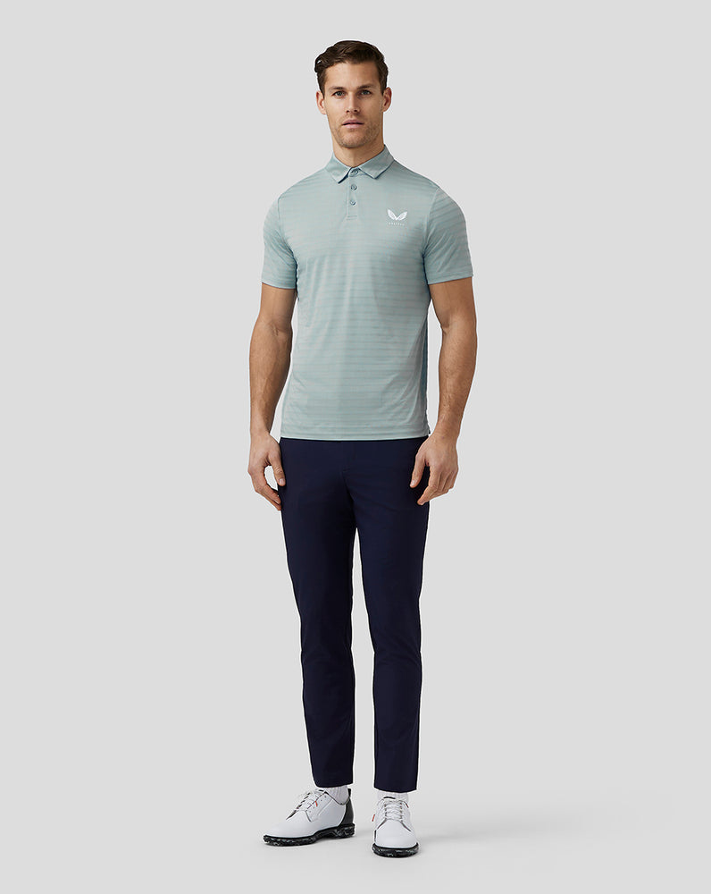 Castore Golf Textured Pique Stripe Polo μπλε | 729BODPQX