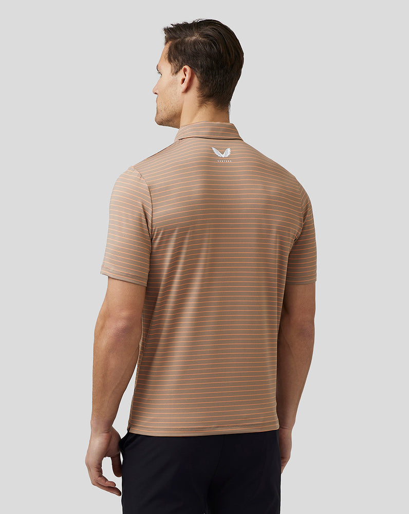 Castore Golf Yarn Dye Stripe Polo Clay | 605IEQNWY