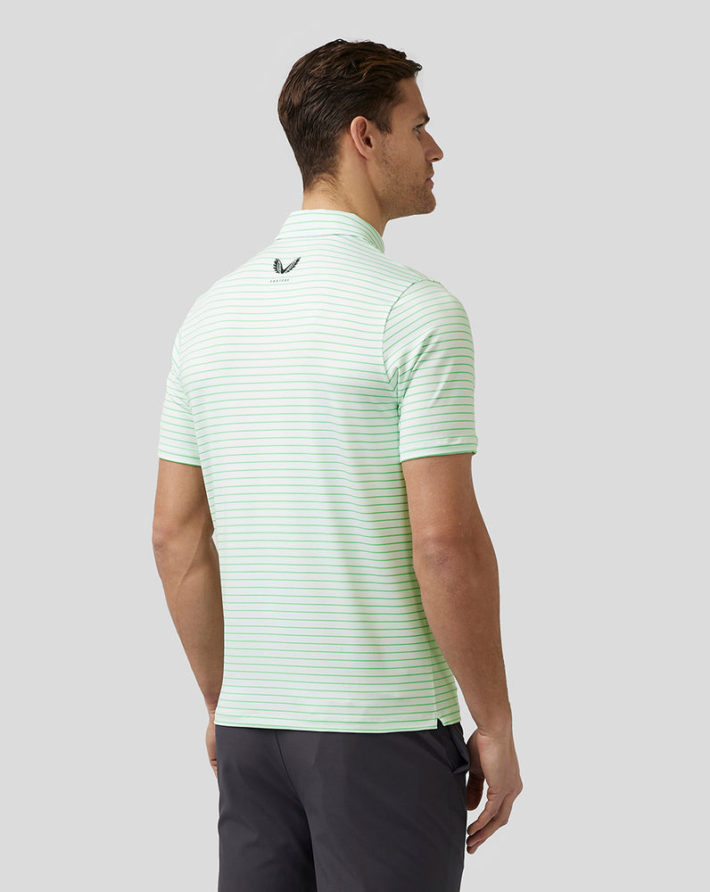 Castore Golf Yarn Dye Stripe Polo Lime | 521TQGFAS