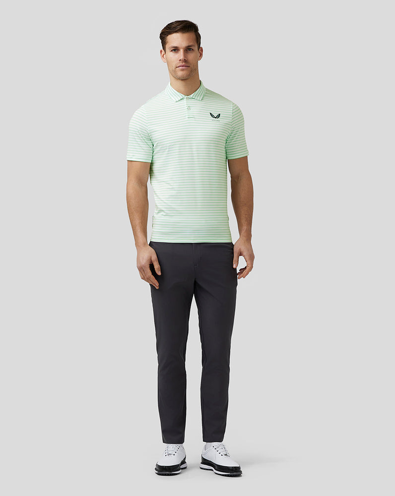 Castore Golf Yarn Dye Stripe Polo Lime | 521TQGFAS