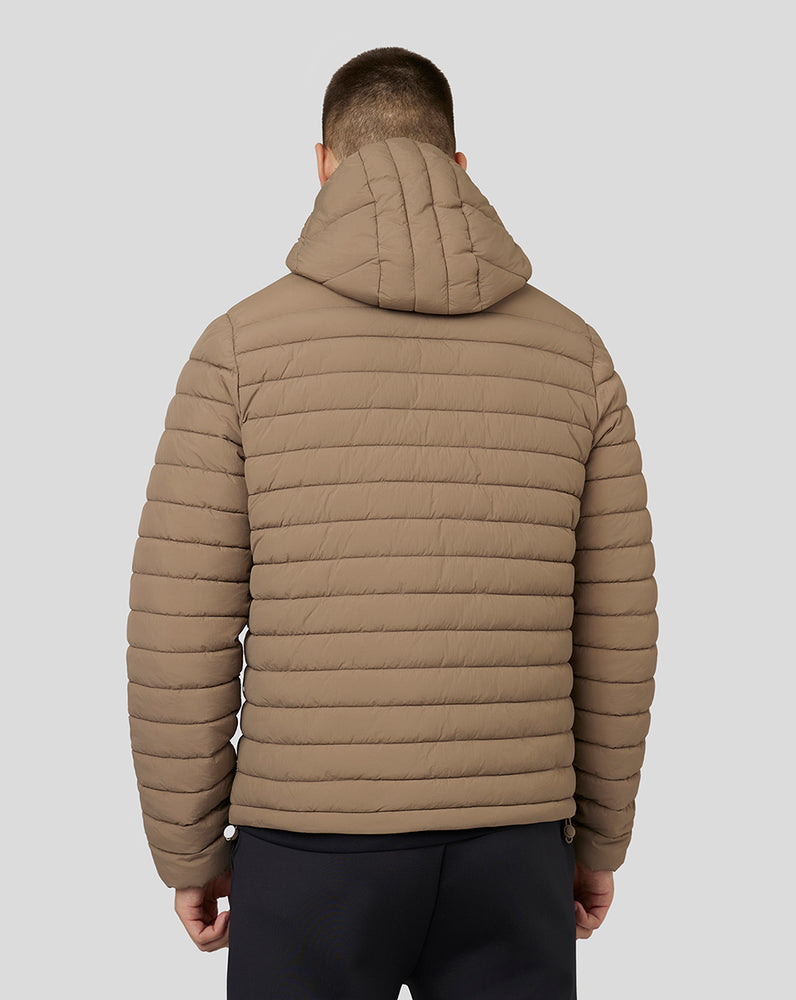 Castore Hooded Puffer Jacket Mushroom | 347EZDRMO