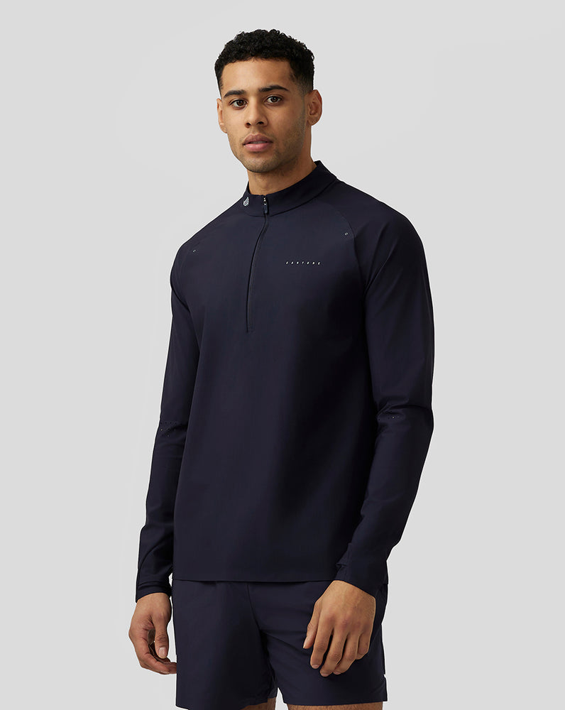 Castore Zone Ventilation Quarter Zip σκουρο μπλε | 819VIJHZW